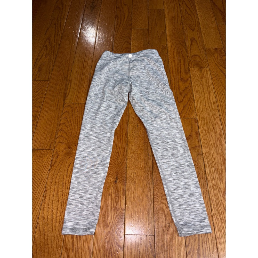 90 Degree by Reflex Girls Gray Space Dye Athletic Leggings Size M 10 Stretch